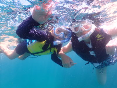 和歌山の海でシュノーケリング