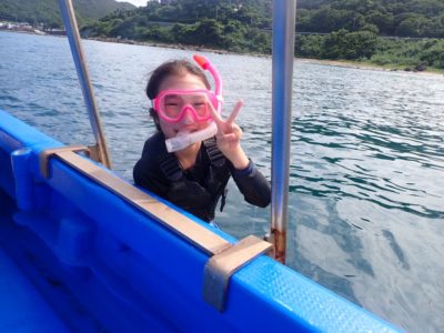 和歌山の海でスノーケリング