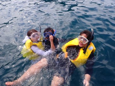 和歌山の海でスノーケリング