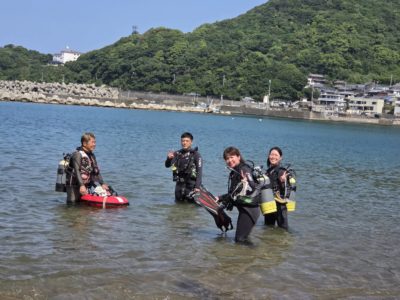 和歌山の海でダイビングライセンス取得