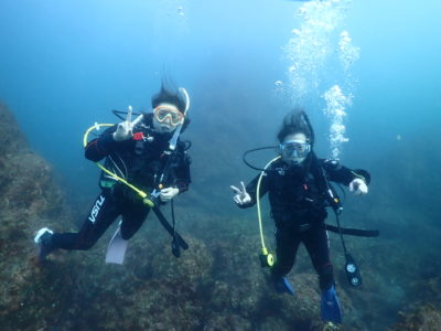和歌山の海でアドバンス講習