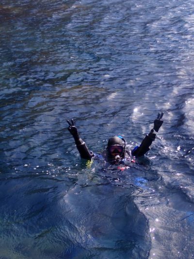 和歌山の海でダイビング
